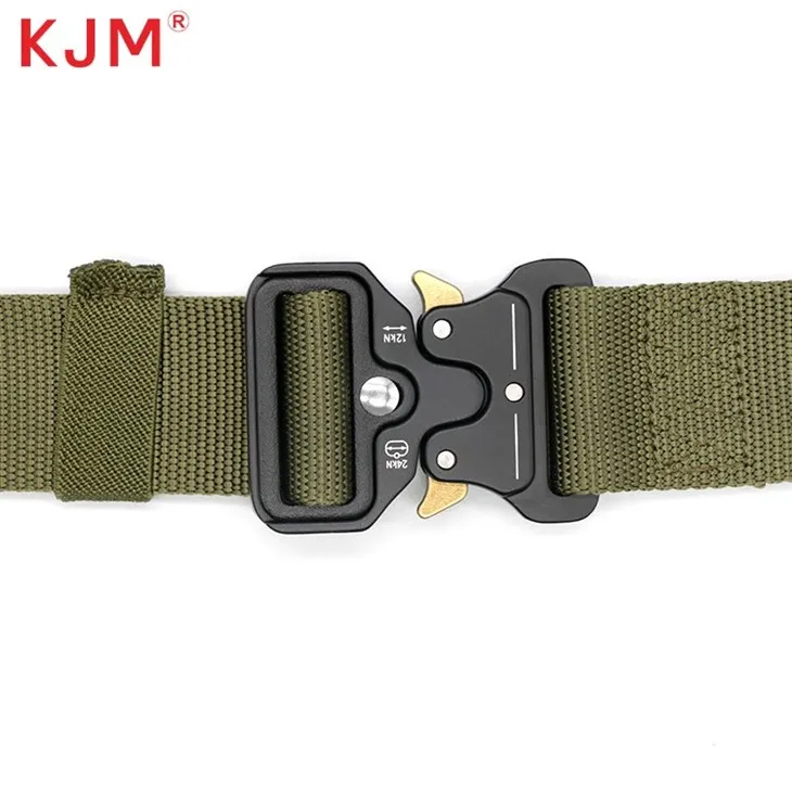 KJM Factory Outlet Zinc Alloy Buckle Outdoor Safety Canvas Webbing Nylon For Tactical Equipment