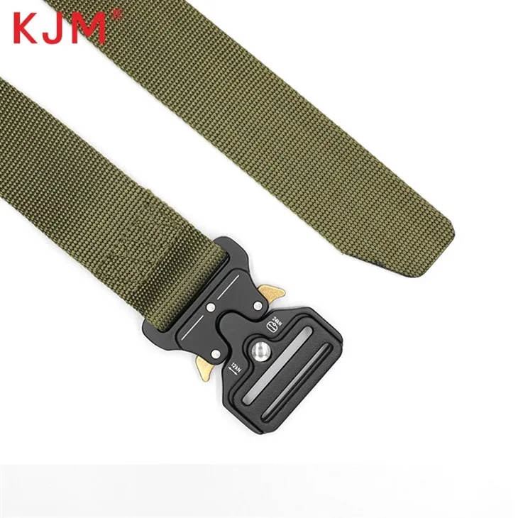 KJM Factory Outlet Zinc Alloy Buckle Outdoor Safety Canvas Webbing Nylon For Tactical Equipment